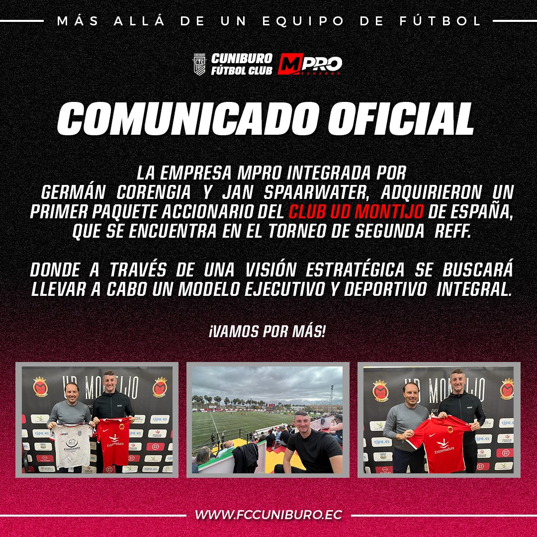 vinotinto_ec's tweet photo. 📍 Comunicado oficial

Cuniburo FC | Más allá de un equipo de fútbol https://t.co/X5aHBGzb8r