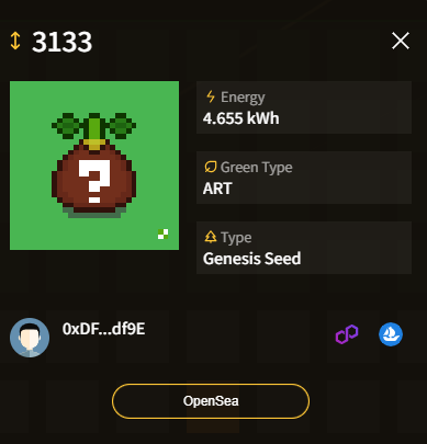 scitecanalyst's tweet photo. @arkreen_network Finally, I got a lucky genesis seed, keep building https://t.co/1YA3LOTsv4