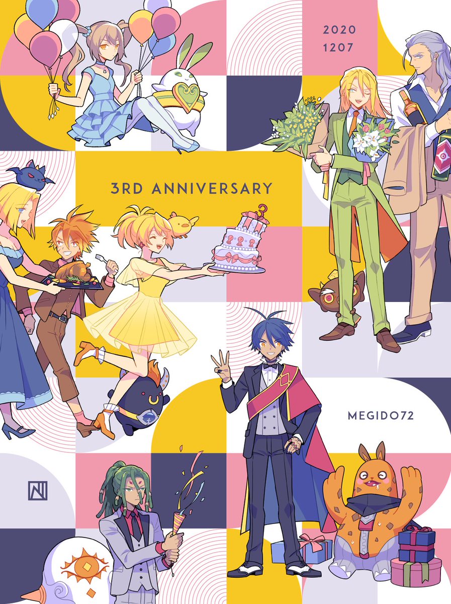 ここ数年の周年ファンアートも見てください  72年続いてくれ #メギド72 