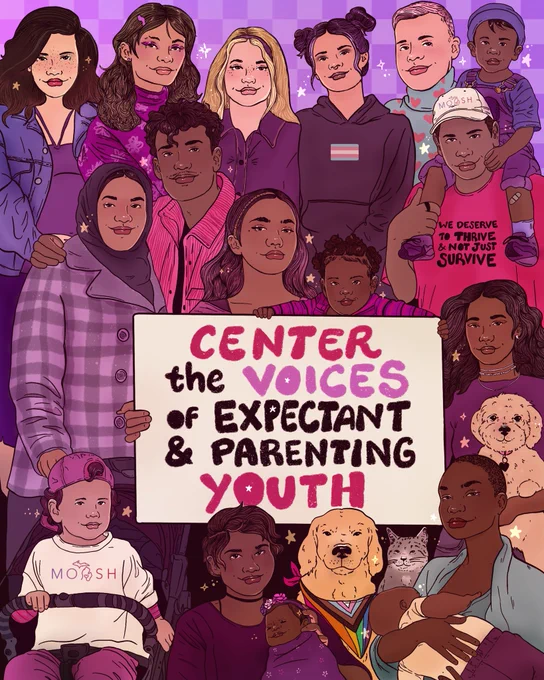 💜 Let's talk about young parent stigma - the idea that those expecting or parenting under the age of 25 are inferior or unworthy of our support &amp; resources. Pregnant &amp; parenting young people are often seen as society's "failures," or "unfit caregivers" - which is just not true. 