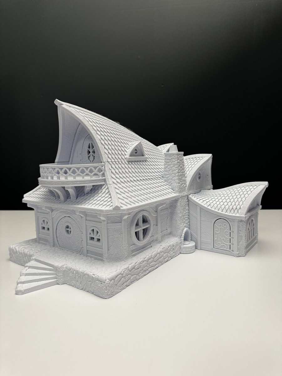 pfoundryterrain's tweet photo. @KoposArt Hi @KoposArt!! Happy Wednesday! Now that the kickstarter closed I’m just doing test prints of the final STLs to be sure everything is perfect. Here’s a pic of Wyndmere Manor! 3D printed w @esun3dfilament cool white at .12 layer height. Supportless and fabulous haha. https://t.co/EHDzv9i65c