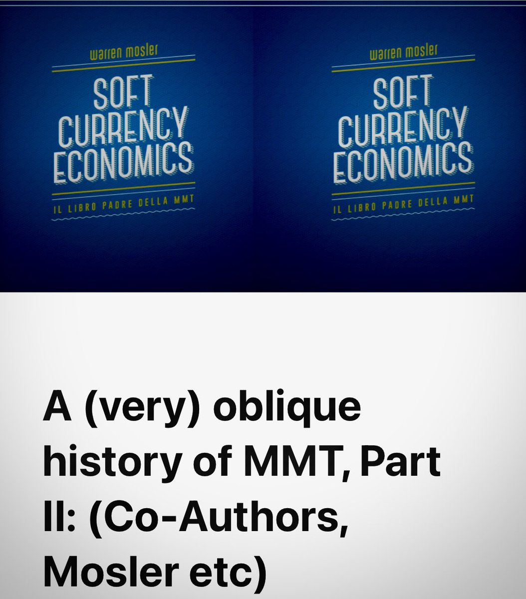 clintballinger's tweet photo. @I_read_finance @econ_robinson Wrote a little 3 part history of MMT here just for fun (hence some personal anecdotes) but went ahead & put online.
Ended up hunting down & interviewing Mark McNary, the very very first person w Mosler in early 1990s-UrMMT
Link= PART I
https://t.co/JZcvGNciXI #ejmr #econtwitter https://t.co/Sl4dqTNhu4