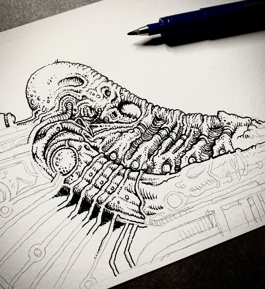 A space jockey on the drawing board…💙