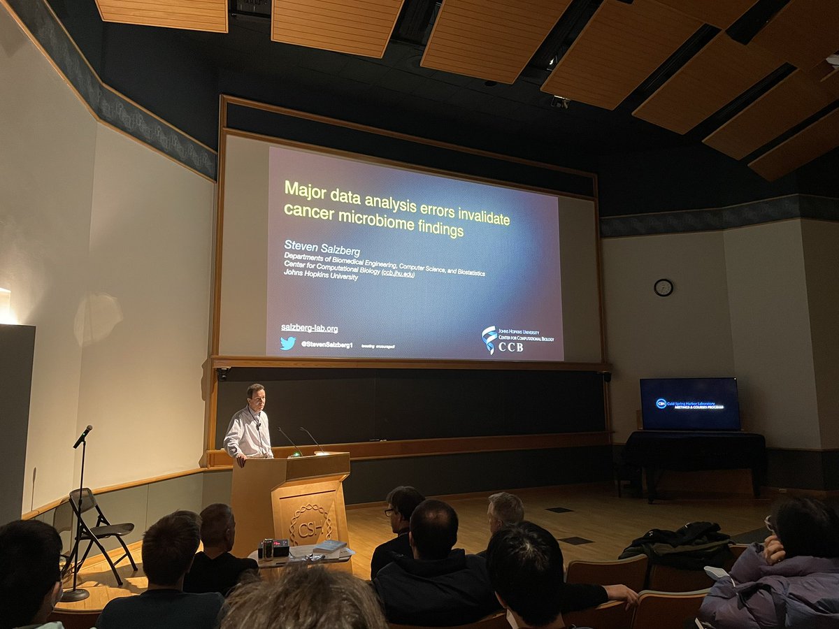 Michael Schatz (@mike_schatz) on Twitter photo .<a href="/StevenSalzberg1/">Steven Salzberg ππ</a> kicking off the opening session of Genome Informatics on Major data analysis errors invalidate cancer microbiome findings. #gi2023 <a href="/CSHL/">Cold Spring Harbor Laboratory</a> .<a href="/StevenSalzberg1/">Steven Salzberg ππ</a> kicking off the opening session of Genome Informatics on Major data analysis errors invalidate cancer microbiome findings. #gi2023 <a href="/CSHL/">Cold Spring Harbor Laboratory</a>