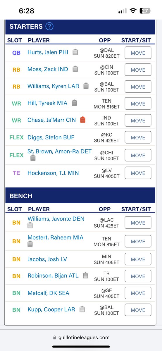 JBodSmith's tweet photo. @PaulCharchian @btxj @ExplosiveOutput @ScottFish24 
This has got to be a league winner correct? If not im doomed for life in guillotine….. https://t.co/tmkpZn0bQe