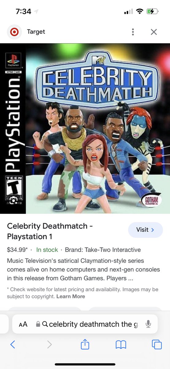 Celebrity Deathmatch - Playstation 1 : Target