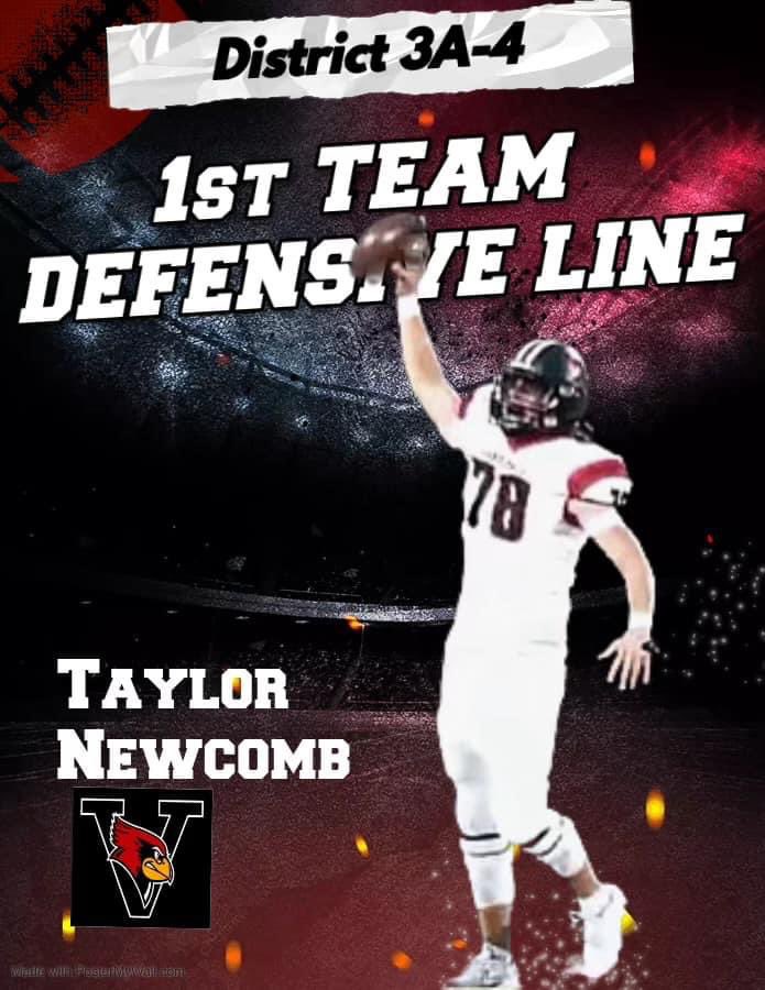 Vps_football's tweet photo. Congratulations to @Junior_olmos58 and Taylor Newcomb, District 3A-4 1st Team Offensive and Defensive Linemen! https://t.co/QDLVciQqJK