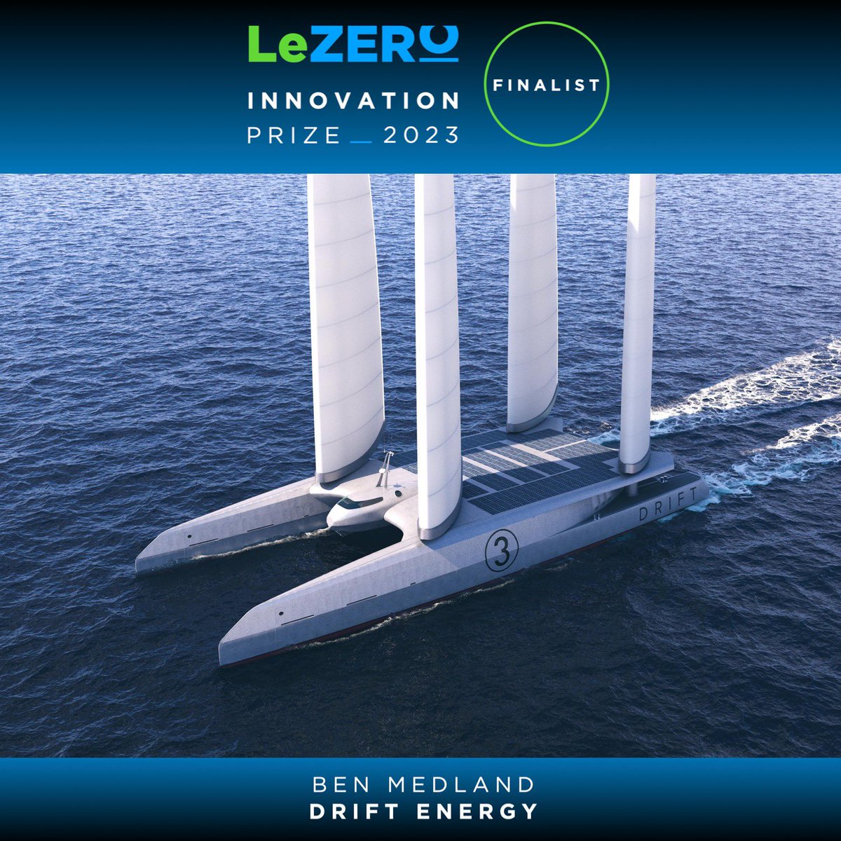 StartupPlanet_0's tweet photo. Drift Energy led by Ben Medland has designed catamarans to harvest green hydrogen at sea. Nominated finalist for LeZero Innovation Prize global awards 9 December at @birminghamdubai 

https://t.co/75ww6lce9o

#Cop28 #mobility #innovation #netzero #startup #sustainability #genuk https://t.co/RmJLsAL3so