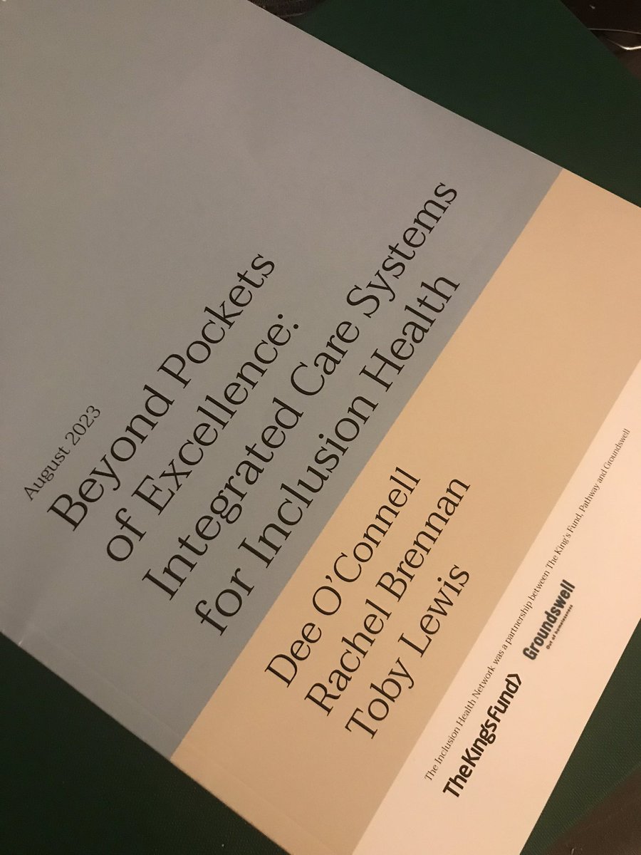 Tis the season to butter parsnips.. And this does. 7 simple steps to move forward on Inclusion Health. Don’t wait for Whitehall - lead where you live…