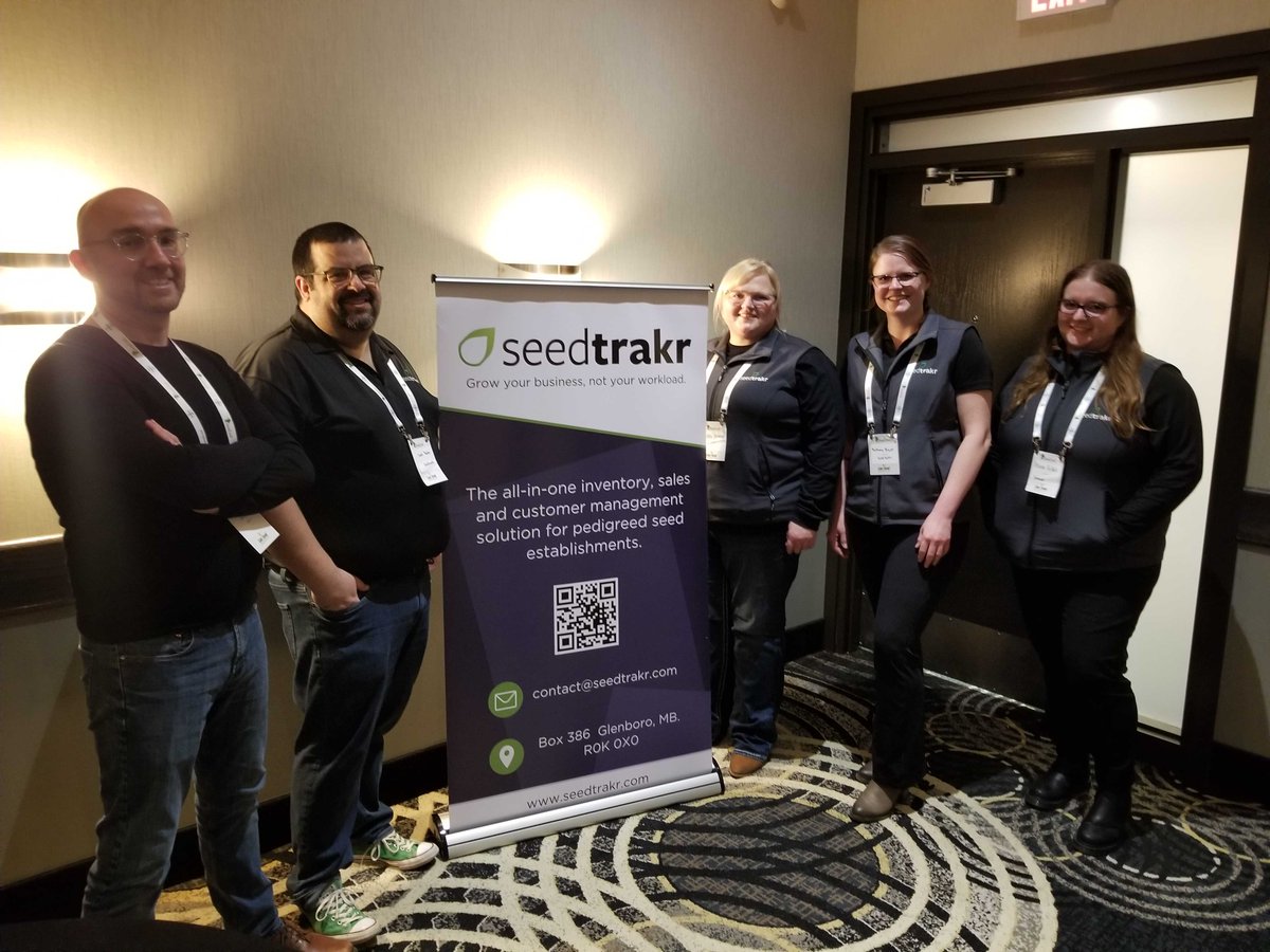 seedtrakr's tweet photo. Many thanks to the MSGA @seedmanitoba for allowing us to present (and host the happy hour!) at this year’s AGM! #MBMade #CdnAg #AgTech https://t.co/4GpEpCNUX4