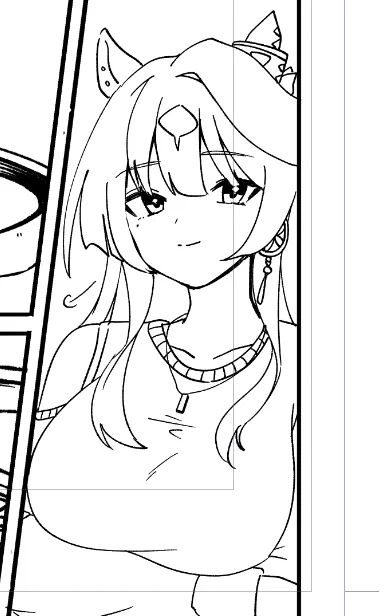 線画があと1ページまで来ました 