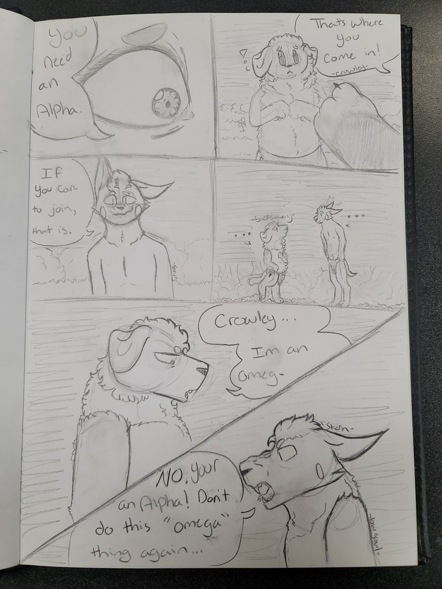Shrimpycomics's tweet photo. Pg.7

We are getting close to the end of part 1! Wooo!!!

#art #Aziraphale #Crowley
 #furry #furryart #drawing #GoodOmens #GoodOmens2 #GoodOmensFanArt #aziracrow #au #pencildrawing #ComicArt #AlphaBetaOmega #Comic https://t.co/5QGr9Is6ux