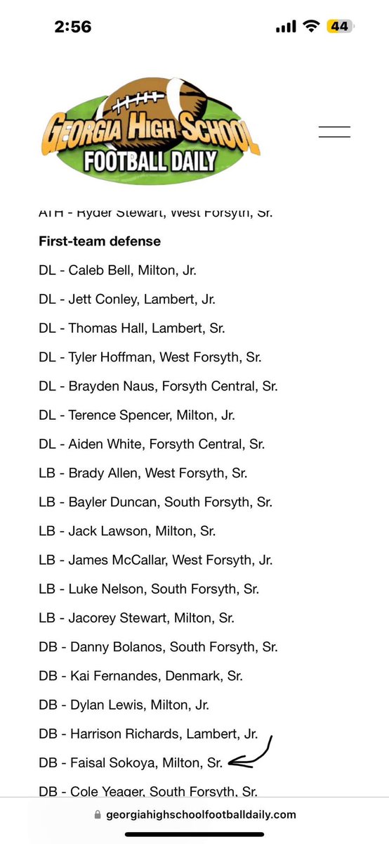 Blessed to be an All-Region first team DB🙏🏾