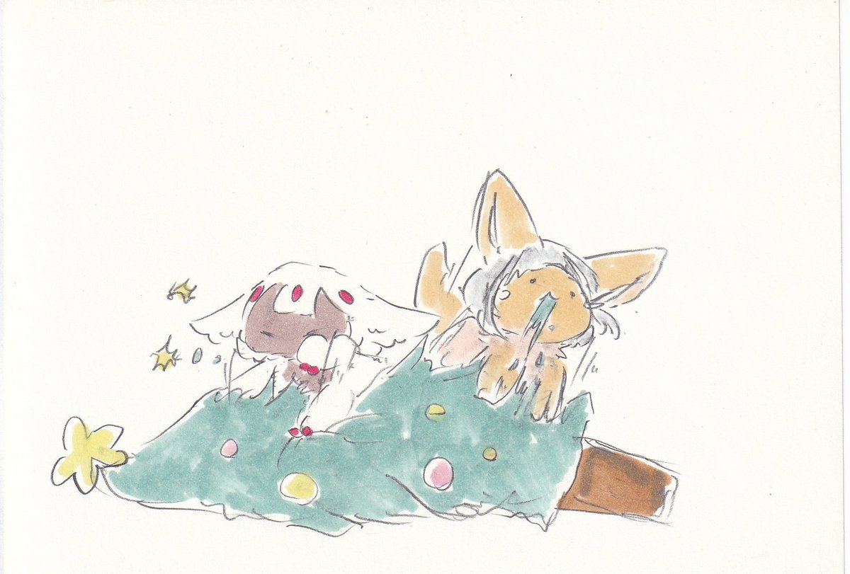 ナナチ(メイドインアビス) 「めりー。#イラスト #メイドインアビス #クリスマスツリーの日 」|けだまのイラスト