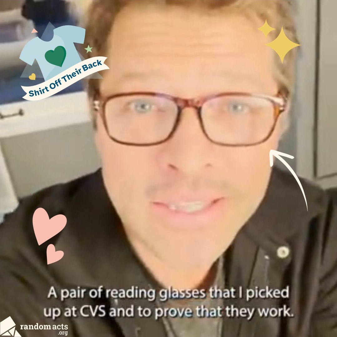 RandomActsOrg's tweet photo. Searching for your own professor look this winter? Misha has very gracefully decided to pass the baton. These are available in our #ShirtOffTheirBack campaign: https://t.co/YVItucYDLE https://t.co/bgssggDFz2