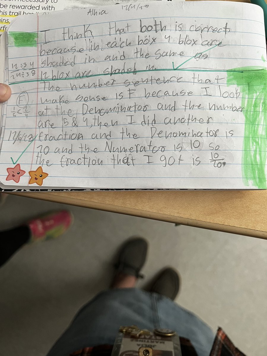 She was so proud of her Math writing response that she asked me to take a picture. She then went on to teach her partner, so proud of her! #LockedonExceLLence #ABSproud #ABSdiscovers