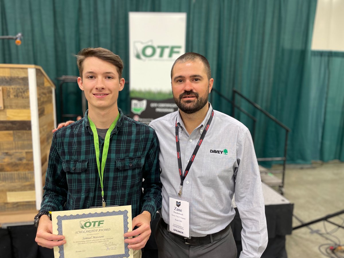 ZaneRaudenbush's tweet photo. Congratulations to Sam for receiving the @DaveyTree Turfgrass Scholarship! https://t.co/WZYsMrEhfR