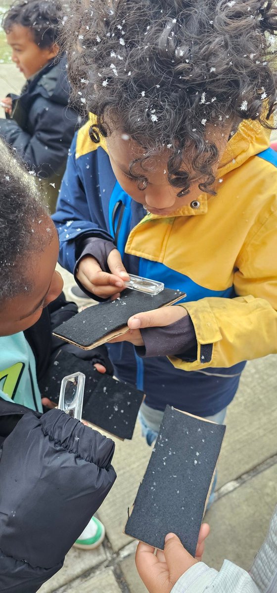 Catching snowflakes!