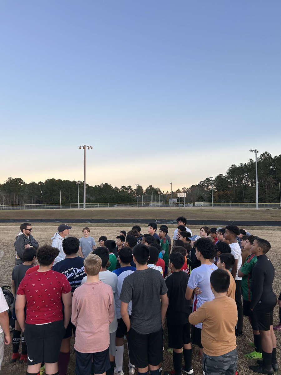Had a very large group of boys that tried out for our MS program this week!!  The future looks bright!!