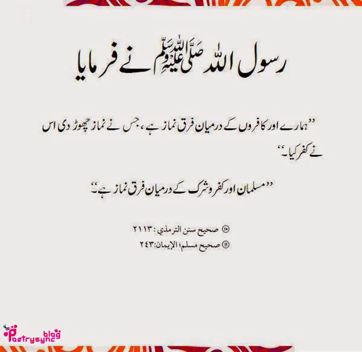 نماز قائم کرو کیوں کہ یہ مسلمان اور کافر کے درمیان فرق کرتی ہے ۔ 

#نماز_قائم_کرو 
#SayYourPrayers 
#BlessedAndGrateful