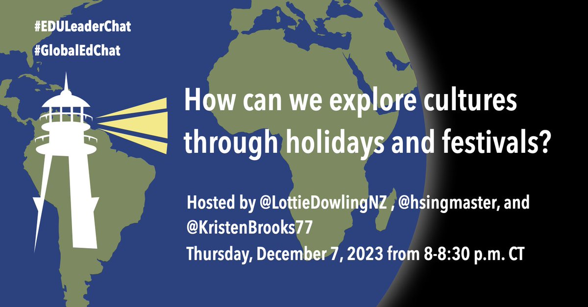 hsingmaster's tweet photo. Come celebrate the holidays with a special tweet-up (can we say that??), tomorrow (THURSDAY!) at 9pmET/6pmPT. It's #Globaledchat and #EDULeaderChat joining forces! See you there! https://t.co/1k62s26fMm