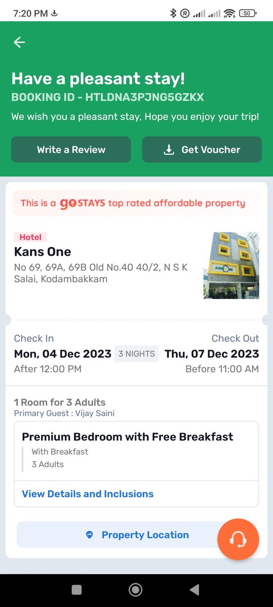 huntforpradeep's tweet photo. We booked the hotel stay (4-dec to 7-Dec) 4 my parents in Chennai and flight was cancelled due to cyclone and they didn't reach Chennai due to safety reason. Need help to cancel the hotel booking. Pls help. @GoibiboSupport https://t.co/49PoFGzyCx