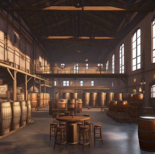Breaking: Fort George set to open 2nd location in Vice City by 2025. Also breaking, all of these barrels, stools, and tables when we jack the forklift. Can’t wait.