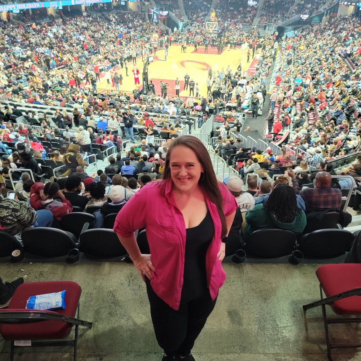 Cheering on the <a href="/cavs/">Cleveland Cavaliers</a> @RMFieldHouse #letemknow