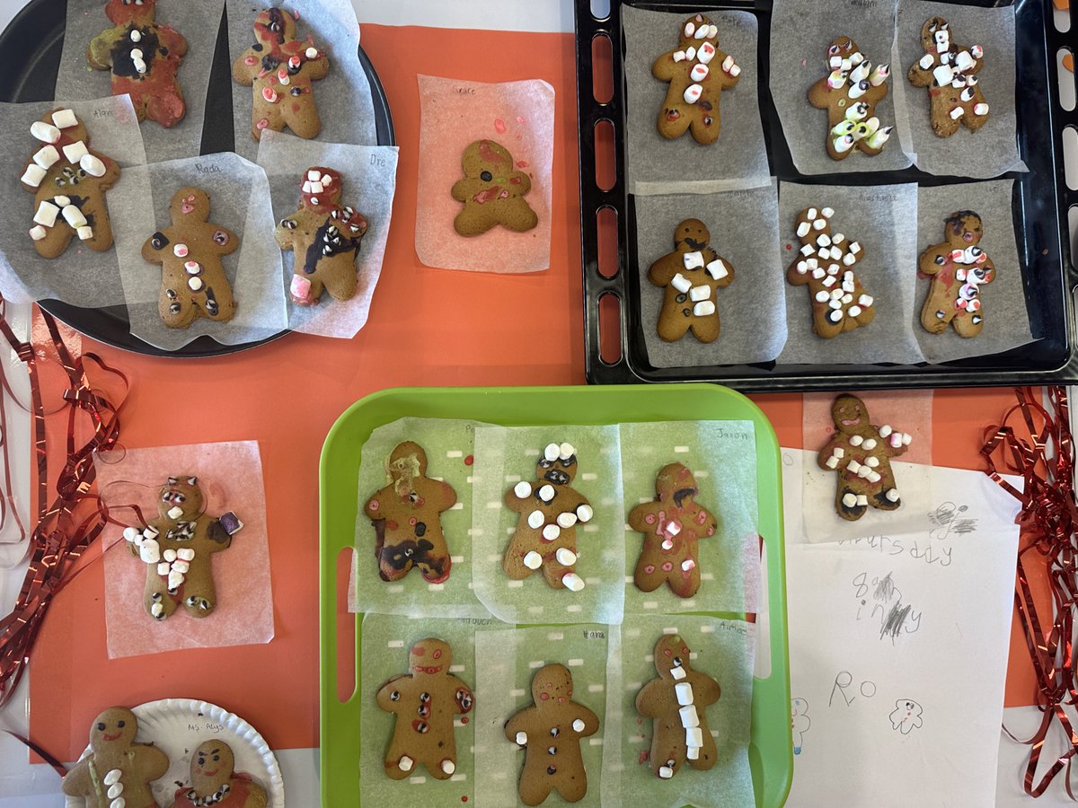 RajLadva's tweet photo. First round of Christmas bake-off - Reception and “Gingerbread”

Never been so thrilled to be a judge. 

#EyMagic 
#GBBO 
#Bakeoff https://t.co/DnDwShlnO3