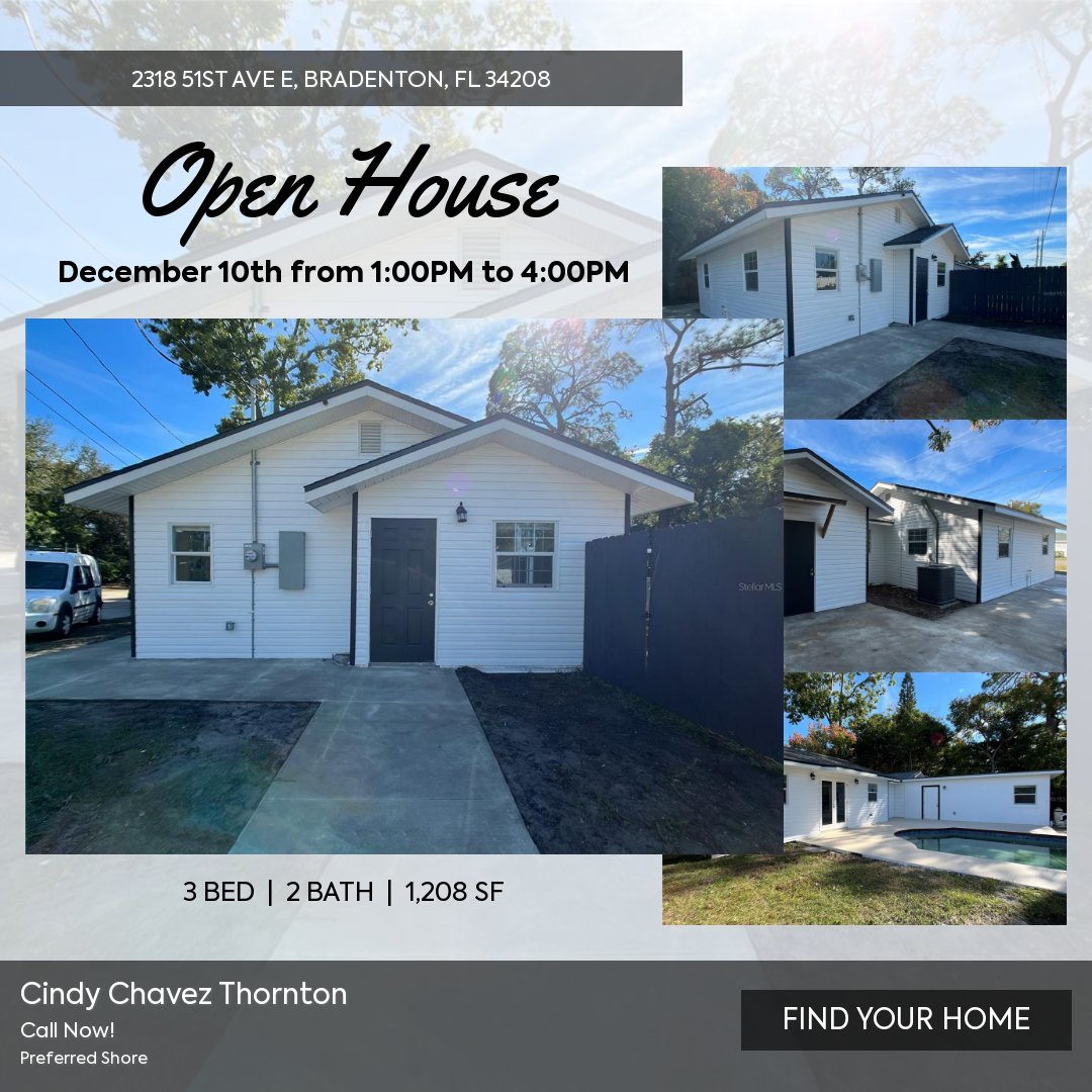 bluespirithomes's tweet photo. Open House: December 10th from 1:00PM to 4:00PM

Welcome to your fully remodeled 3-bed, 2-bath retreat! Revel in the brand-new kitchen featuring granite countertops and new appliances, including a range, refrigerator, and microwave. The modern bathrooms and the inviting pool make https://t.co/qp4dS3oHwl