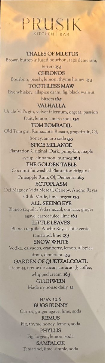 drink_city's tweet photo. ๐ฏ got the #SpiceMelange, I got her backup choice the #TomBombadil and our friends got the #ToothlessMaw and #TheGoldenTable All are winners.
#BoozeMenu for you. #Prusik https://t.co/c8FG4zh6RZ