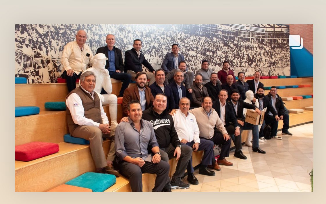 Gracias al Salón de La Fama por recibirnos y su hospitalidad para llevar a cabo la Asamblea de Presidentes de <a href="/LigaMexBeis/">Liga Mexicana de Beisbol</a>   Excelente reunión y convivio con la directiva de los diferentes equipos. #todosabordo