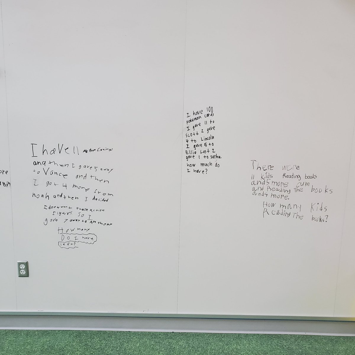 salmon_d95's tweet photo. First grade mathematicians had so much fun writing word problems for each other to solve that they asked to do it again today!  Some serious learning taking place on learning stairs this week! #empowerd95 @katieedengler @LindsayKopinski @APowers7789 @mrsaustind95 @moreanoLZ95 https://t.co/gVyDsOYV8s
