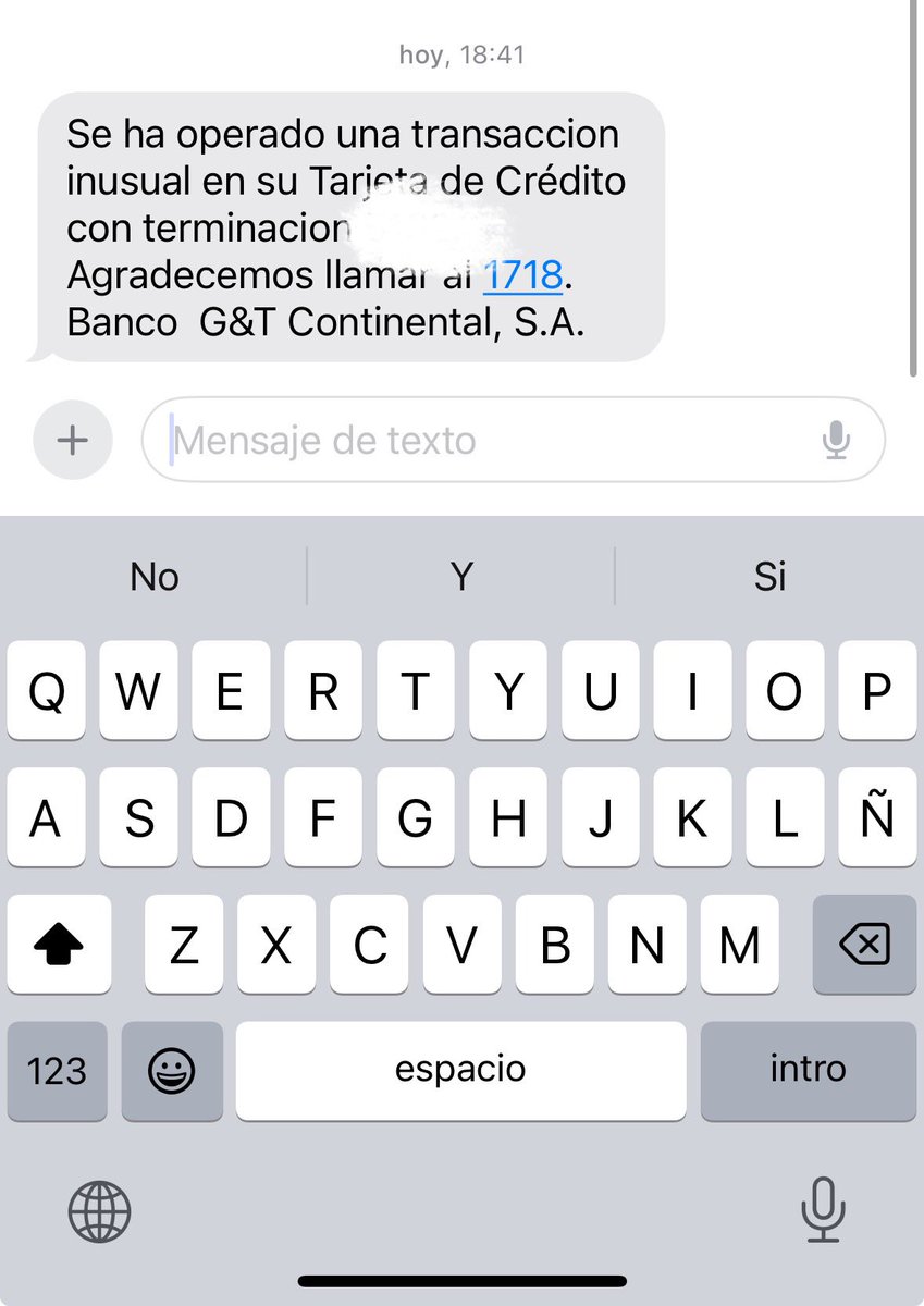 Shefe_to's tweet photo. Amistades, tengan cuidado con el @gytcontinental. Hace un momento me llegó un mensaje de una transacción sospechosa y en el call center no contestan y cuelgan las llamadas. 
He leído que a varias personas les están sacando el dinero y no se hacen responsables. TENGAN CUIDADO https://t.co/06xQt28HSL