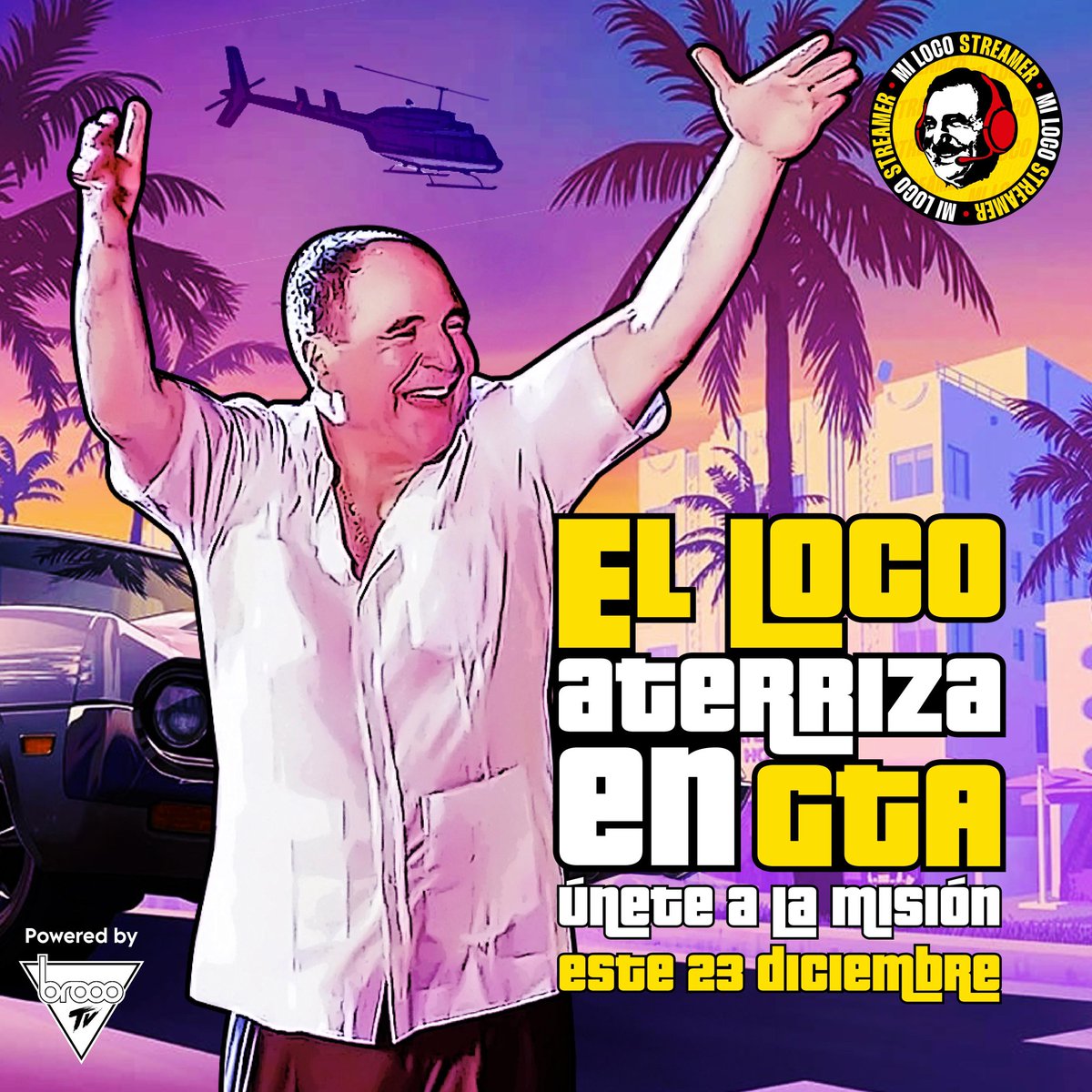 abdalabucaram's tweet photo. #este23deDiciembreaterrizoenGTA únete a mi canal de twitch. Llegaré en helicóptero....este 23 de Diciembre el loco en su primera aparición en Twich...UNETE A MI CANAL DE TWICH...
#milocoestreamer https://t.co/F1skQpFQSg