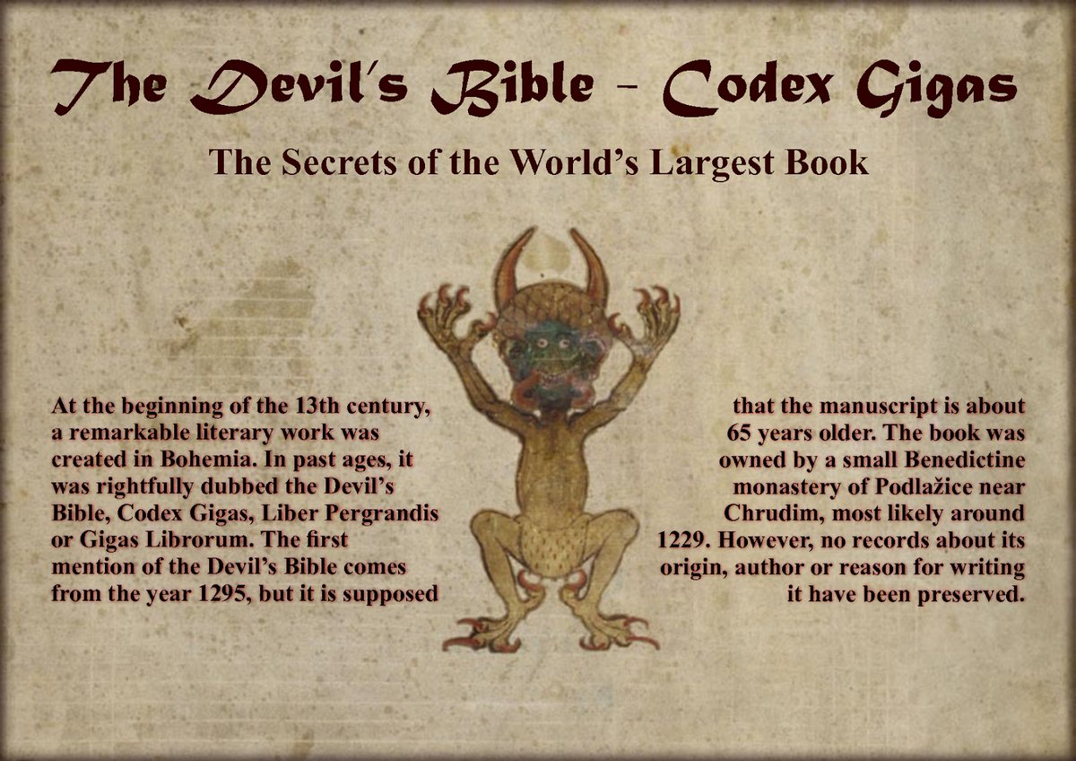 CODEX GIGAS

-A THREAD-

Mengungkap manuskrip kuno Codex Gigas, naskah besar abad pertengahan yang dikenal sebagai 

The Devil’s Bible

Konon, dibuat oleh seorang Biarawan yang telah menjual jiwanya pada iblis.

<a href="/IDN_Horor/">Horor Indonesia</a> <a href="/bacahorror/">Bacahorror</a> <a href="/FaktaSejarah/">Fakta Sejarah</a> <a href="/FaktanyaAdalah/">Faktanya Adalah</a> 
#bacahorror
