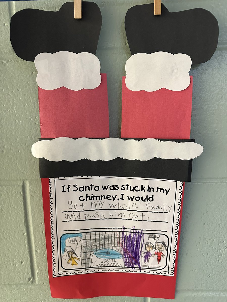 MsAbbottOCSB's tweet photo. Santa’s Stuck! What would you do if Santa got stuck in your chimney!?🎅🏼🏠 @StLukeNepean https://t.co/tN52wWUUcW