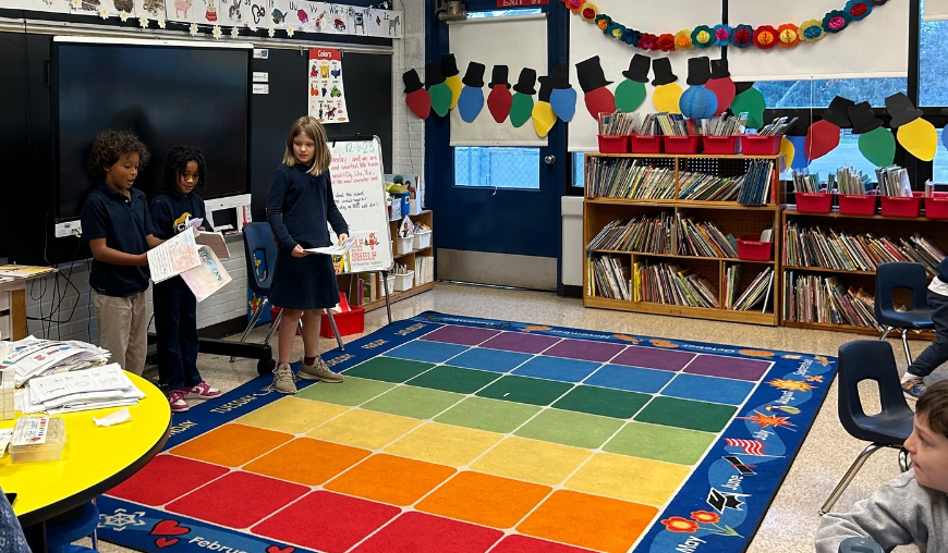 Katie_Wolff_'s tweet photo. 3rd graders shared their Pourquoi stories with Kindergarten students @ELeducation  @chenowethes 

#CESLeadTheCharge https://t.co/UMe8NWzUzQ