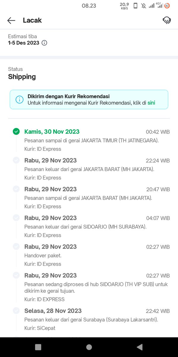 didi_mon_'s tweet photo. @TokopediaCare tolong ini paket saya nyangkut dari tgl 30 november, udh lewat dari estimasi 1-5 desember. sumpah jelek banget kalian 
@idexpress_care @IDExpress https://t.co/QBoMW3oQ5X