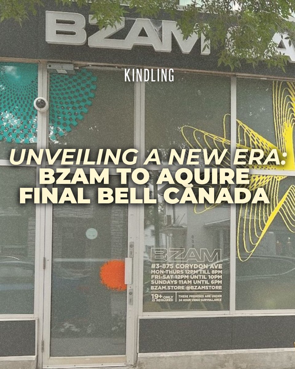 BZAM's recent acquisition of licensed producer "Final Bell Canada," known for brands like Cookies, Sherbinskis, and Wyld, is a groundbreaking move that is set to shakeup the industry.

CLICK HERE to read more: buff.ly/47FBbA2