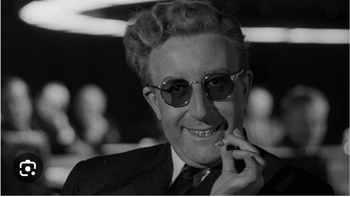 @PeterMelnick The long-awaited sequel to Doctor Strangelove we all deserved—Doctor StrongLove, if you will. 🤔🤔🤔