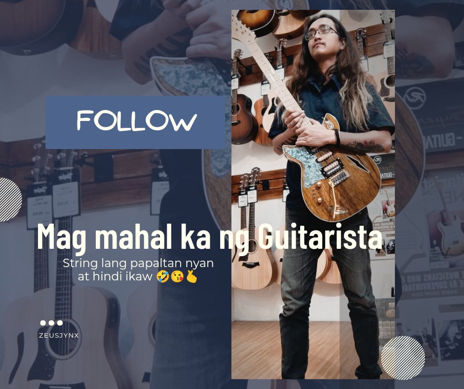 zeusjynx's tweet photo. Mag mahal ka ng guitarista string lang pinapaltan nyan at hindi ikaw 🫰🤣😘 https://t.co/gcsZ2uQP80