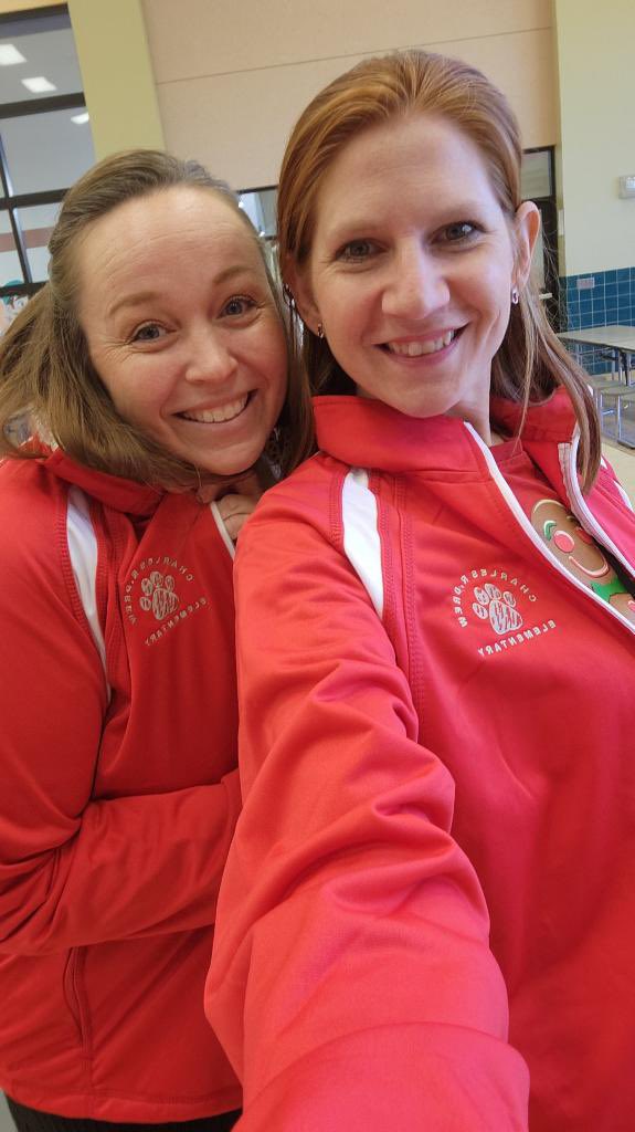 When your principal delivers a gift…don’t tell her you will put it under the 🎄 and wait till Xmas….you open it…like…RIGHT in front of her…then take cute pics like this with a teammate <a href="/mcain0925/">Melissa Cain</a> who knew better! 😊 Thank you <a href="/C_Tisdom/">Christy Tisdom</a> 🫶 😜 🤣  <a href="/CharlesRDrewES/">Drew Elementary</a>