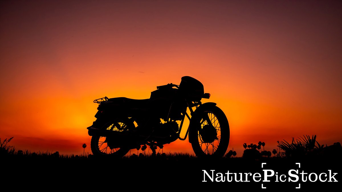 Naturepicstock's tweet photo. Sunset with motorbike: A scenic moment where the setting sun meets the open road, creating a picturesque backdrop for a motorbike ride. It's a perfect blend of nature's beauty and the thrill of the ride.

https://t.co/ngH8SjF6qO https://t.co/ypLbuflKL0