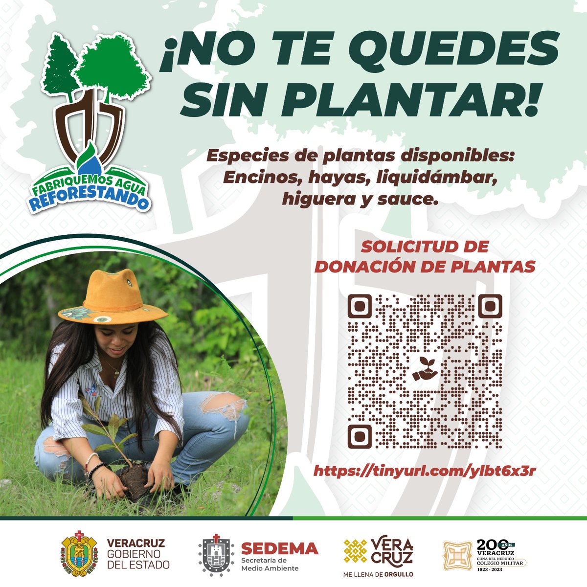 ¿Te gustaría reforestar en tu casa, trabajo o escuela? ¡Puedes solicitar con @SEDEMAVeracruz las plantas que necesitas para hacerlo! Descarga la solicitud de donación de planta en el siguiente enlace y llévala a las oficinas de SEDEMA tinyurl.com/ylbt6x3r