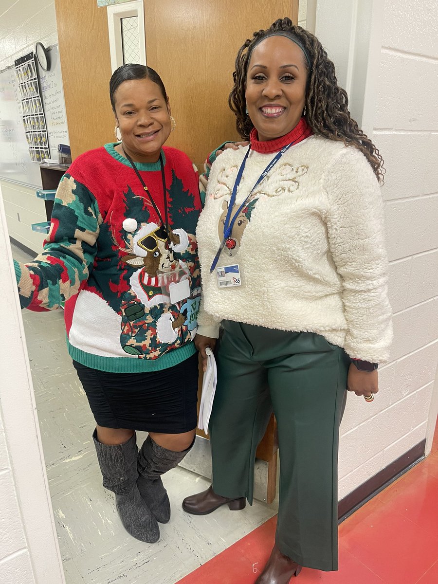 Today was ugly sweater day! Must we say, there were some cute “ugly” sweaters! We are in the holiday spirit! #WeAreWoodlandWolfPack #Unified @mrsflthompson @ShesMrsGaynor @melanie_kellam