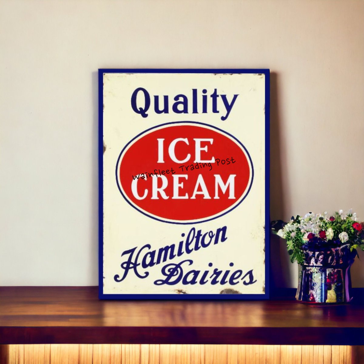 arlissbryant's tweet image. Hamilton Dairies Ice Cream Sign Retro Decor tuppu.net/f4053db0 #kitchenconnection #Etsy #RetroSign