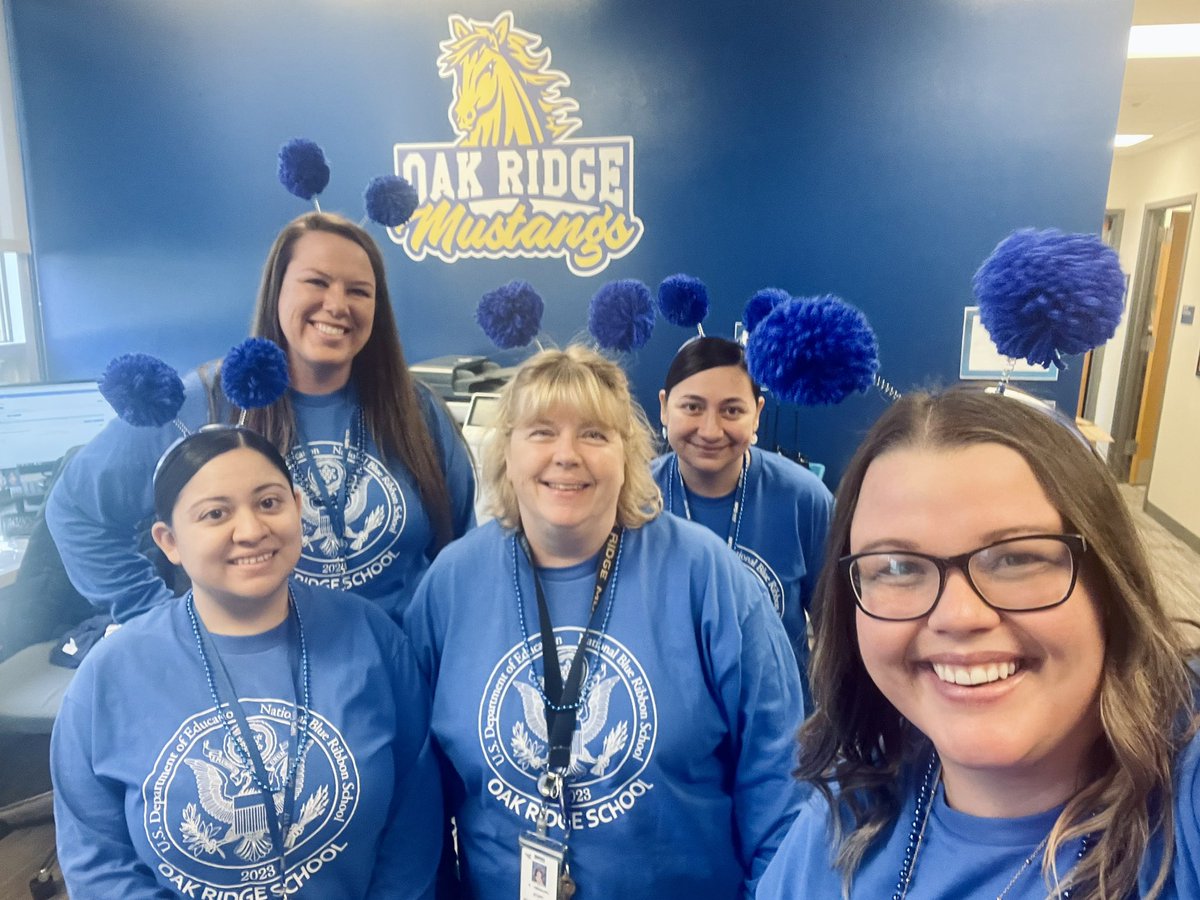 Blue Ribbon Bash day! Congrats again to all our Mustang students, teachers, staff, and community for this accomplishment! <a href="/MrsSJohnson15/">Stephanie Johnson</a> and the committee who planned this event knocked it out of the park! Thank you to our <a href="/PTAOakRidge/">OakRidgePTA</a> and the volunteers who helped as well! 💙