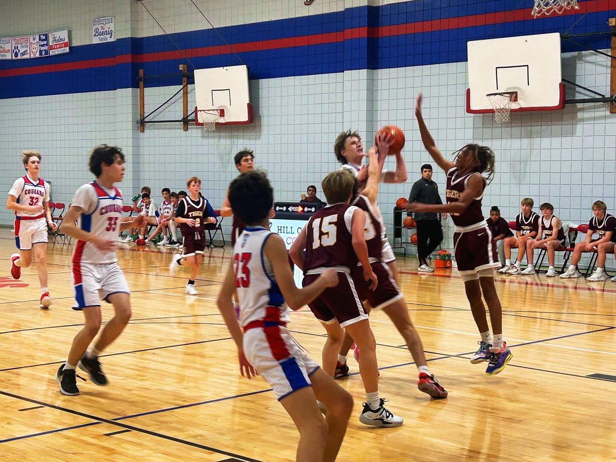 hcmscougars's tweet photo. 🏀🔥 Victory alert! The HCMS basketball team dominated every game against Dripping Springs! 🎉👏 Unstoppable teamwork, pure dedication! #HCMSBasketball #VictorySweep #TeamSpirit https://t.co/GlLM2bUWLq