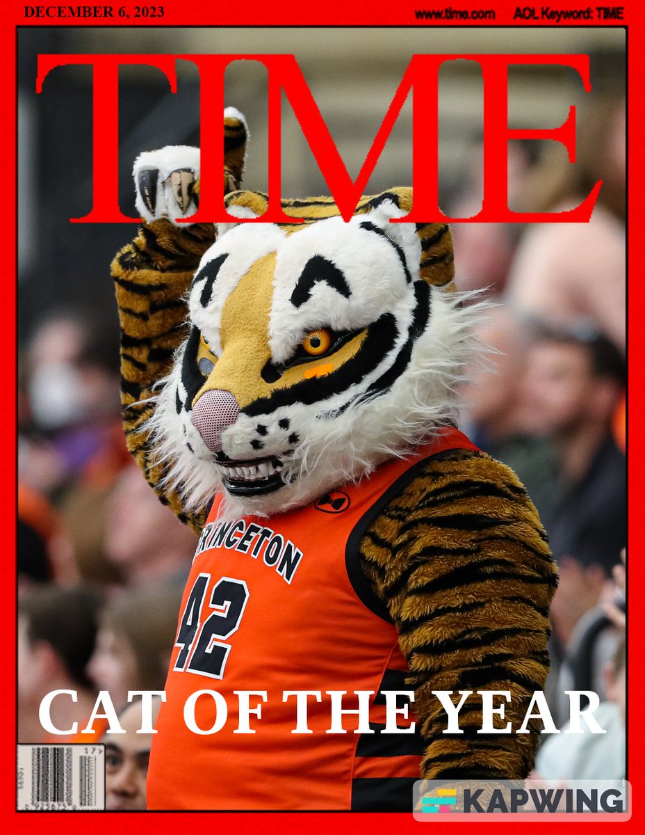 FINAL: Princeton 79, Quinnipiac 70

And now for the most important <a href="/TIME/">TIME</a> award given out today ... 

The Princeton Tiger is the Time Magazine Cat of the Year. 

#GetStops 🐯🏀 | #NCAAWBB